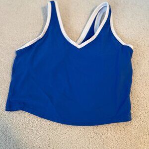 Blue Target Crop Top